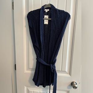 Charter Club tie vest blue